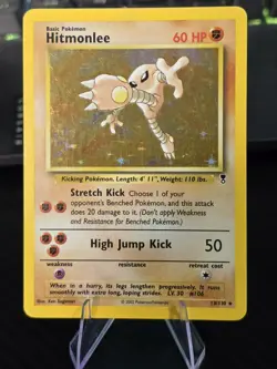 Hitmonlee Legendary Collection Holo Rare Pokemon Card 2002 WOTC Vintage LP - Image 1
