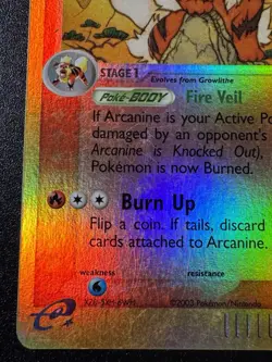 Arcanine 15/100 EX Sandstorm Pokemon Card Reverse Holo Foil Rare MP - Image 5