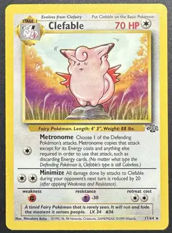 Clefable 17/64 Rare Jungle Pokemon Card Unlimited MP - Image 1