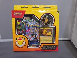 Pokemon TCG Pokemon Day 2026 Pikachu Box Promo Card Coin Booster Packs - Image 1
