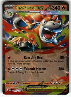 Mega Camerupt ex 022/132 ME01: Mega Evolution NM Pokemon Card TCG - Image 1