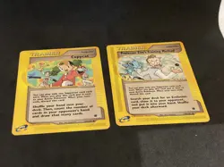 Copycat 138/165 & Professor Elm's Training Method 148/165 Supporter Cards NM - Image 3