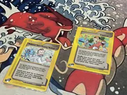 Copycat 138/165 & Professor Elm's Training Method 148/165 Supporter Cards NM - Image 4