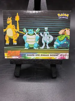 Round One Equals Defeat # 26 LP Topps Mewtwo Strikes Back Pokemon The Movie Card - Image 1