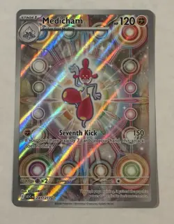 Medicham 241/217 ASCEN Full Art Holo 120 HP 150 Attack Pokemon Card - Image 1