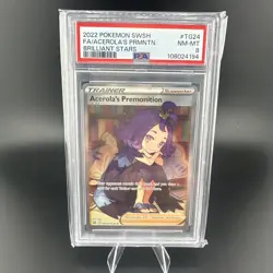 PSA 8 NM-MT Acerola's Premonition Full Art Brilliant Stars Pokemon Card #TG24 - Image 1
