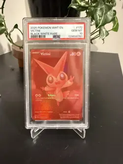 2025 POKEMON WHT EN-WHITE FLARE BLACK WHITE RARE #172 VICTINI PSA 10 GEM MT - Image 1