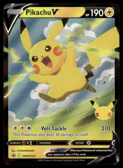 PIKACHU V SWSH143 HOLO PROMO SWORD & SHIELD PROMO POKEMON NM - Image 2