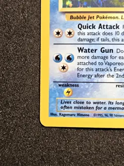 Pokemon TCG 1999 Jungle Unlimited Holo Rare Vaporeon (12/64) -MP - Image 5