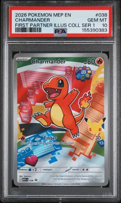 Pokemon TCG First Partner Illustration Charmander PSA 10 - Image 1