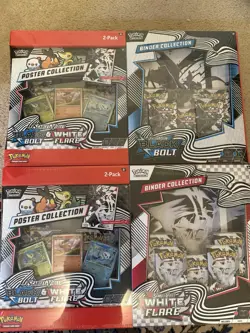 Pokemon TCG Scarlet & Violet Black Bolt & White Flare Poster Collection Sealed - Image 1