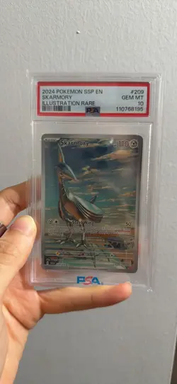 Pokemon Skarmory #209 Surging Sparks Illustration PSA 10 - Image 1