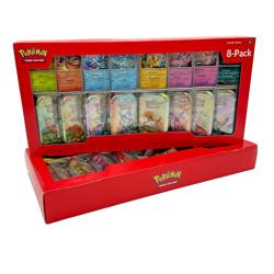 Lot of (2) Pokemon TCG Prismatic Evolutions 8-Pack Mini Tin Boxes SEALED - Image 1