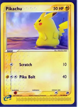 VINTAGE 2003 POKEMON PIKACHU 72/100 EX SANDSTORM (E-SerIes) REGULAR - NM/LP - Image 1