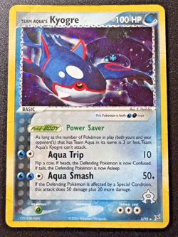 Team Aqua's Kyogre 3/95 EX Team Magma vs. Aqua Pokemon Card Holo Foil Rare HP - Image 1
