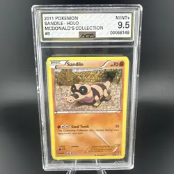 Pokemon TCG Sandile 008/012 McDonald's 2011 Promo Holo AGS 9.5 Pop 1 - Image 1