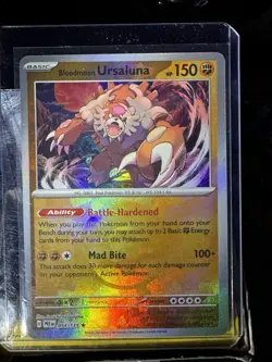 Pokemon TCG Bloodmoon Ursaluna 054/131 PRE Poke Ball Reverse Holo Card - NM - Image 1