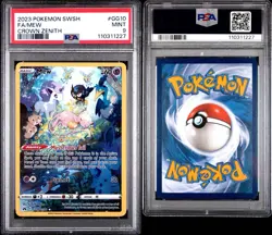 2023 POKEMON SWORD & SHIELD CROWN ZENITH #GG10 FULL ART/MEW PSA 9 - Image 3