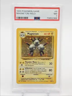 MAGNETON 1999 POKEMON BASE SET GAME HOLO RARE 9/102 PSA 7 Q7119 - Image 1