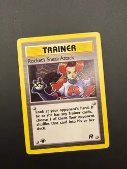 Pokemon Rocket's Sneak Attack (72) 1st Edition Rare Team Rocket 72/82 LP - Image 1