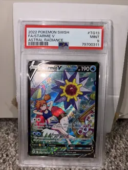 Pokemon Starmie V TG13 Astral Radiance Trainer Gallery Ultra Rare Full Art PSA 9 - Image 2