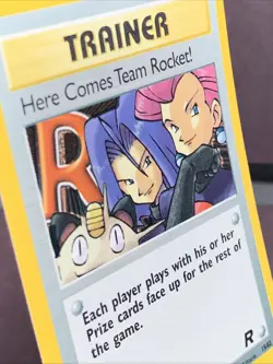 Pokemon TCG Here Comes Team Rocket! 15/82 Team Rocket Set Holo Rare WOTC Crease - Image 3