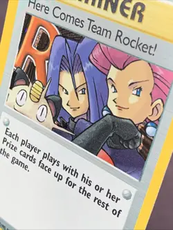 Pokemon TCG Here Comes Team Rocket! 15/82 Team Rocket Set Holo Rare WOTC Crease - Image 4