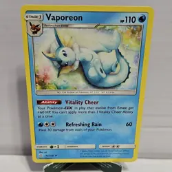 The Pokemon Company Vaporeon Sm-Cosmic Eclipse Regular Uncommon 110HP 42/236 - Image 1