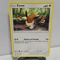Pokemon Eevee Sun & Moon Regular Basic Creature Normal HP60 105/156 - Image 1