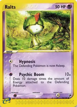 POKEMON Ralts #74/100 Normal Sandstorm NM - Image 1