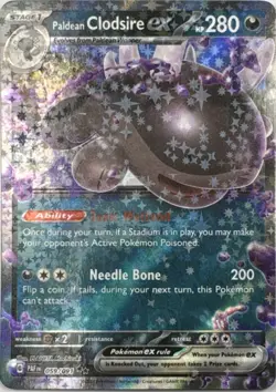 Paldean Clodsire ex 091 HOLO Double Rare Paldean Fates Pokemon Near Mint - Image 1