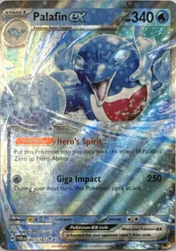 Palafin ex 167 HOLO Double Rare Twilight Masquerade Pokemon Near Mint - Image 1