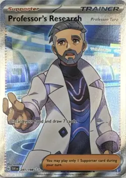 Professor's Research (Professor Turo) 198 HOLO Scarlet & Violet Pokemon NM - Image 1