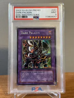 2003 YU-GI-OH! PROMO DUEL MASTER'S GUIDE Dark Paladin DMG-001 PSA 9 - Image 1