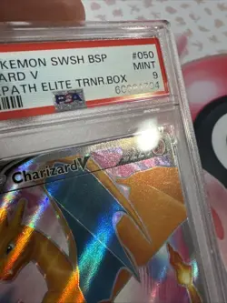 Pokemon 2020 Charizard V SWSH050 Champion's Path ETB BSP Promo Card PSA 9 Mint - Image 4