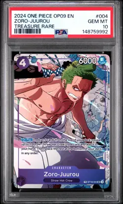 2024 ONE PIECE ZORO-JUUROU TR AOP09-EMPERORS IN THE NEW WORLD #004 PSA 10 - Image 1