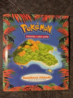 2001 Vintage Pokemon Southern Islands Binder Binder Only + 2 Post Cards - Image 1