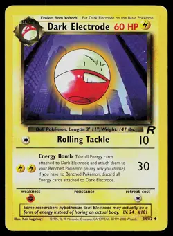 Pokemon Card Team Rocket Dark Electrode 34/82 Uncommon - Image 1