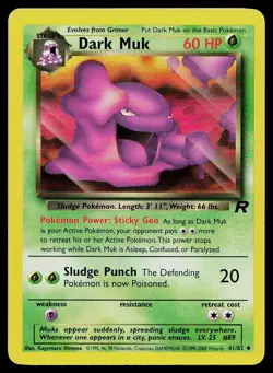 Pokemon Card Team Rocket Dark Muk 41/82 Uncommon - Image 1