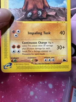 Piloswine Skyridge Regular E-Reader Card 43/144 NM Condition - Image 3