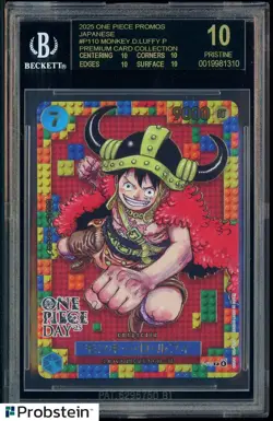 2025 One Piece Promos JPN P110 Monkey D. Luffy Premium Card BGS 10 BLACK LABEL - Image 1