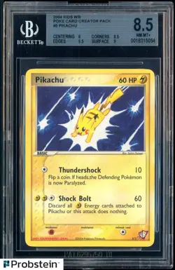 2004 Pokemon Kids WB Poke Card Creator Pack #5 Pikachu BGS 8.5 NM-MT+ - Image 1