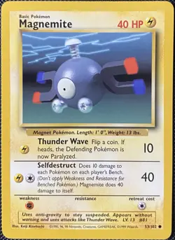 Magnemite 053/102 Base Set Regular - Pokemon Card - Image 1
