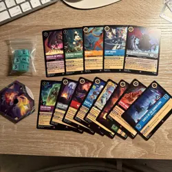 Disney Lorcana TCG Whispers in the Well lot of 13 cards 5 Super Rare + 8 Rare - Image 1