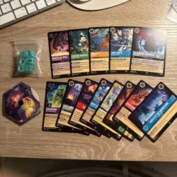 Disney Lorcana TCG Whispers in the Well lot of 13 cards 5 Super Rare + 8 Rare - Image 2