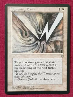 Magic The Gathering ICE AGE LIGHTNING BLOW white card MTG - Image 1