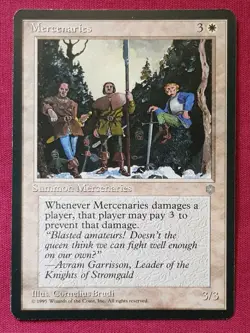 Magic The Gathering ICE AGE MERCENARIES white card MTG - Image 1