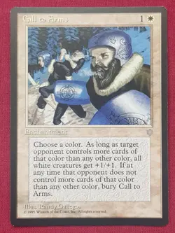 Magic The Gathering ICE AGE CALL TO ARMS white card MTG - Image 1