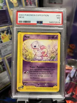 Pokemon Mew Expedition Card Non-Holo Rare 55/165 E-Series PSA 7 - Image 1