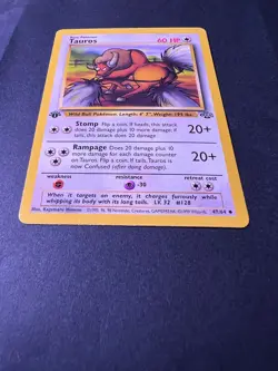 Tauros 47/64 Jungle Regular WOTC Vintage 🔥 very clean Card! - Image 3